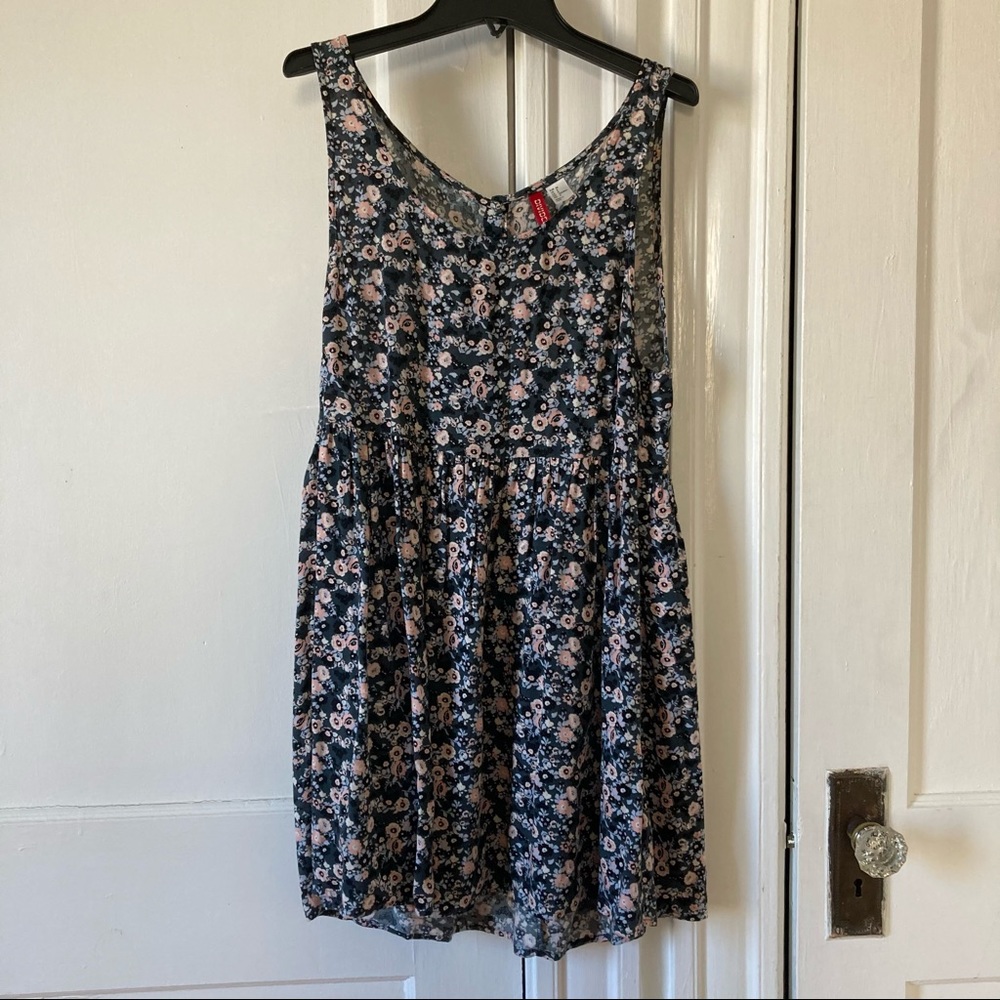 H&M Divided Floral Babydoll Tank Dress